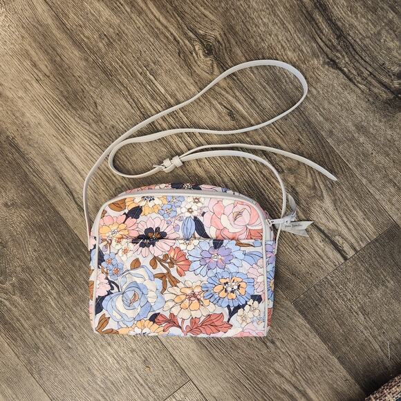 Vera Bradley Floral Pastel Small Quilted Crossbody - Picture 2 of 6
